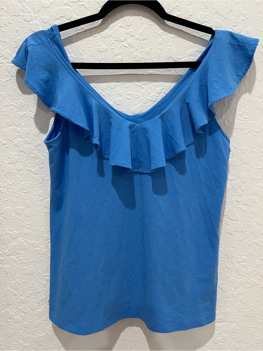 Lilly Pulitzer Alessa Ruffle Tank Top - Bright Blue - Size XS